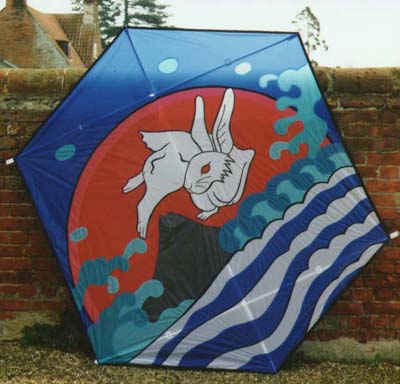 Rabbit and Moon Rokkakku